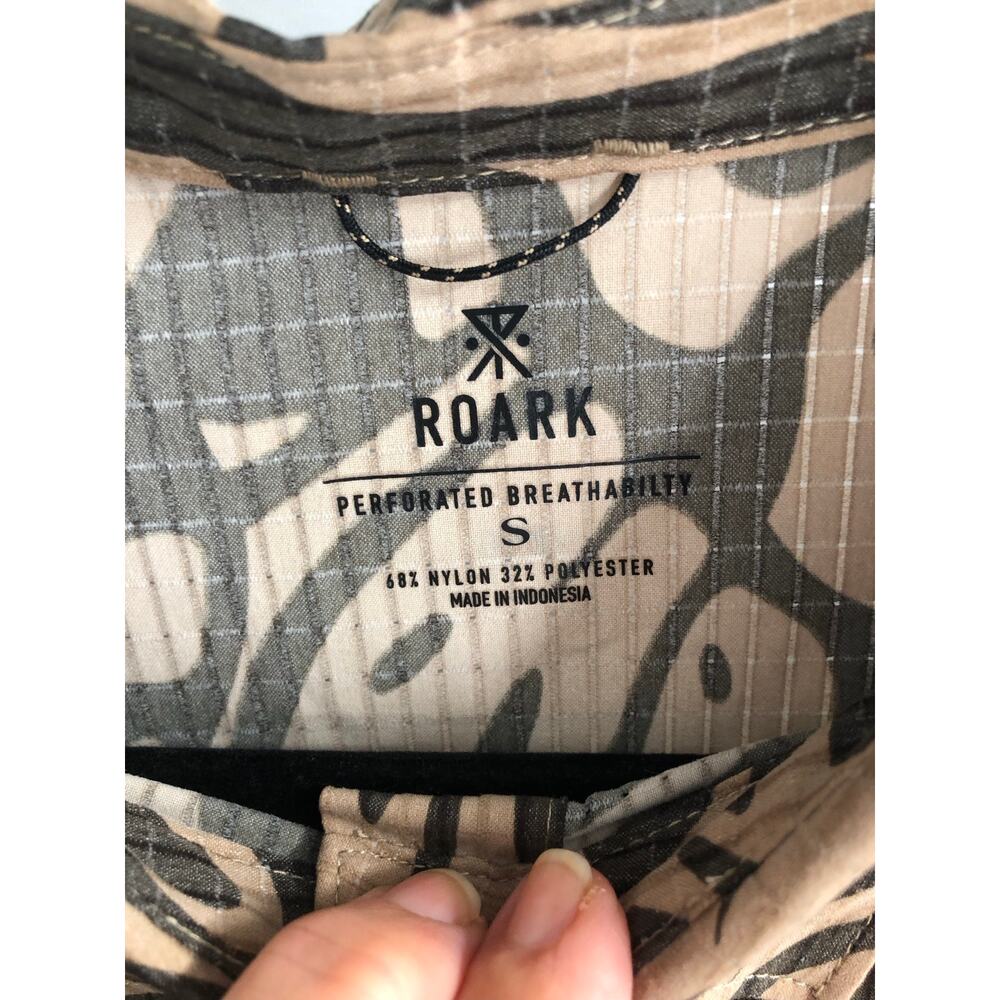 Roark Bless Up Dress in Khaki Leaf Print Breathable Outdoor Vacation Small NEW - Picture 6 of 12